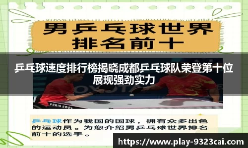 乒乓球速度排行榜揭晓成都乒乓球队荣登第十位展现强劲实力